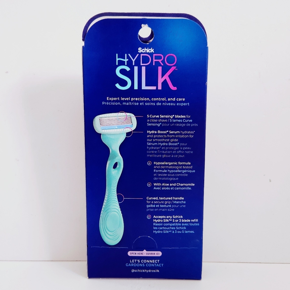 🐢2/$15 Schick Hydro Silk Sensitive Care Razor + 2 Razor Blade Refills - Picture 3 of 11